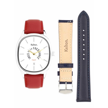 COFFRET : Montre Kelton - Grande Colorama Rouge IDLF