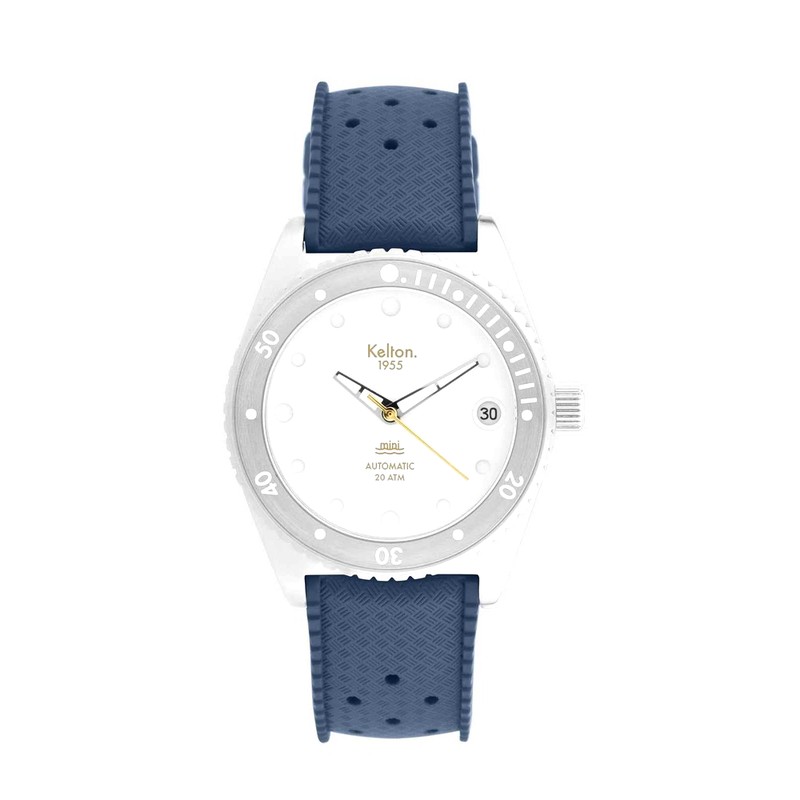 Montre Kelton - de plongée Mini Tropic blanche - 20 ATM - Noir