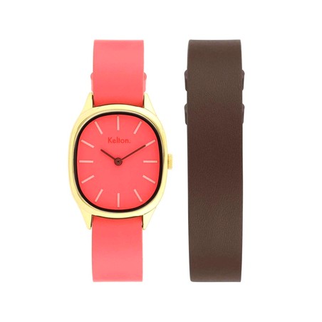 COFFRET - Montre Kelton - Colorama Blush + Bracelet cuir offert