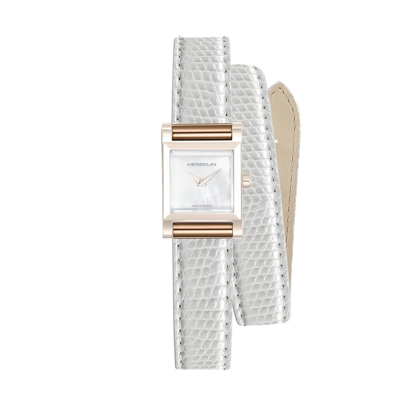 Michel Herbelin - Antarès - Bracelet Double - Blanc Iguane