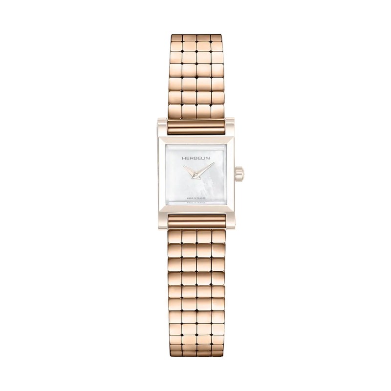 Michel Herbelin - Antarès - Bracelet Simple - Cube PVD Or Rose - 12cm