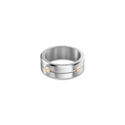 Michel Herbelin Bague Newport - Acier & Or