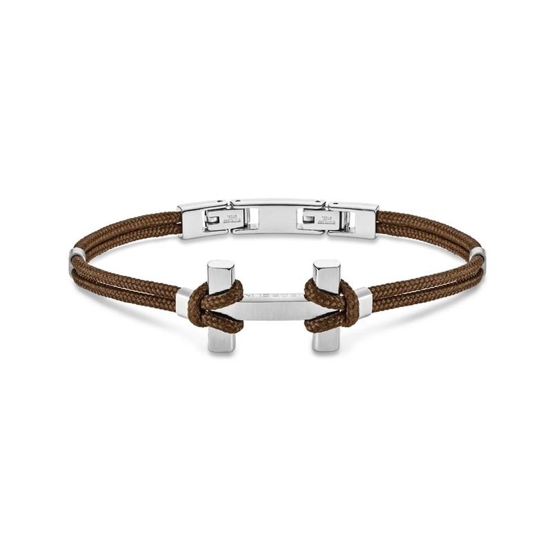 Michel Herbelin - Bracelet Amarrage - Acier - Brun - Large (19 ou 21cm)