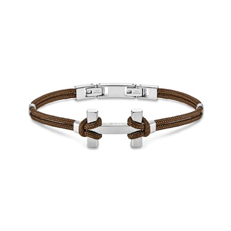 Michel Herbelin - Bracelet Amarrage - Acier - Brun - Large (19 ou 21cm)