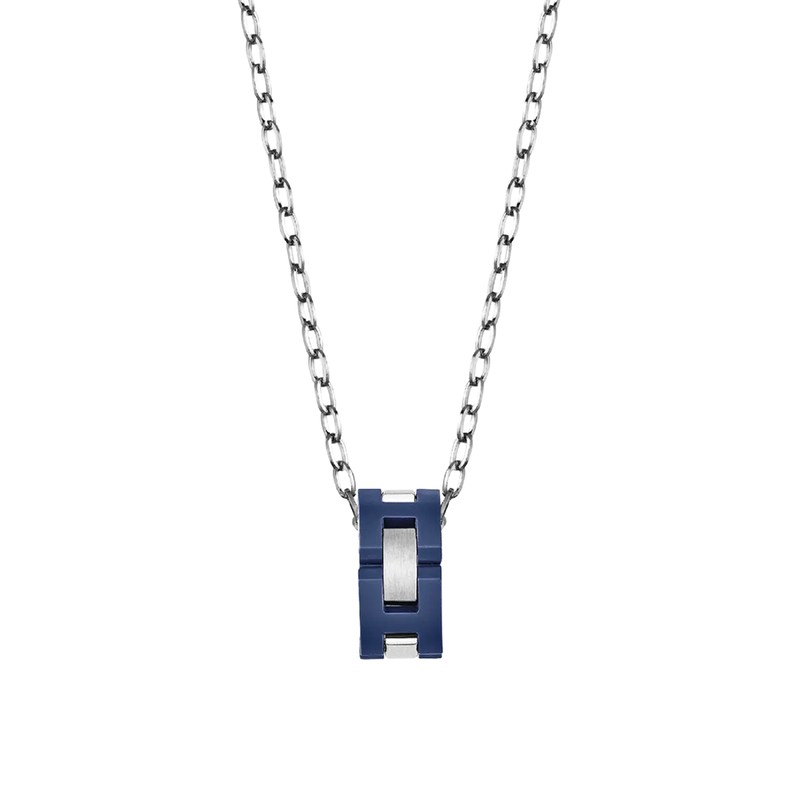 Michel Herbelin - Collier Cap Camarat - Acier & Céramique Bleue