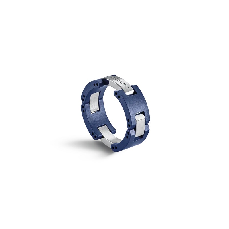 Michel Herbelin - Bague Cap Camarat - Acier & Céramique Bleue - 60
