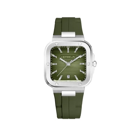 Michel Herbelin - Michel Herbelin Cap Camarat Square Quartz 12246A116CK – Khaki FKM