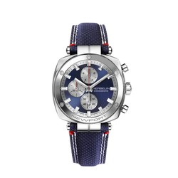 Michel Herbelin Newport Héritage Chronograph 35664AP25 – Stainless Steel with Blue Textile Strap