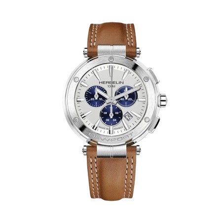 Michel Herbelin - Michel Herbelin Newport Chrono Quartz 37688A42GD – Stainless Steel & Camel Leather