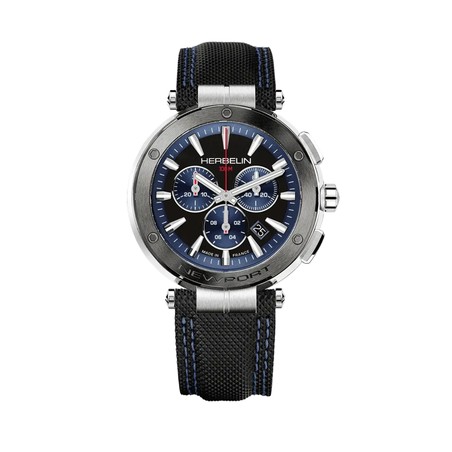Michel Herbelin - Michel Herbelin Newport Chrono Quartz 37688AG65 – PVD Cuir Technique Noir