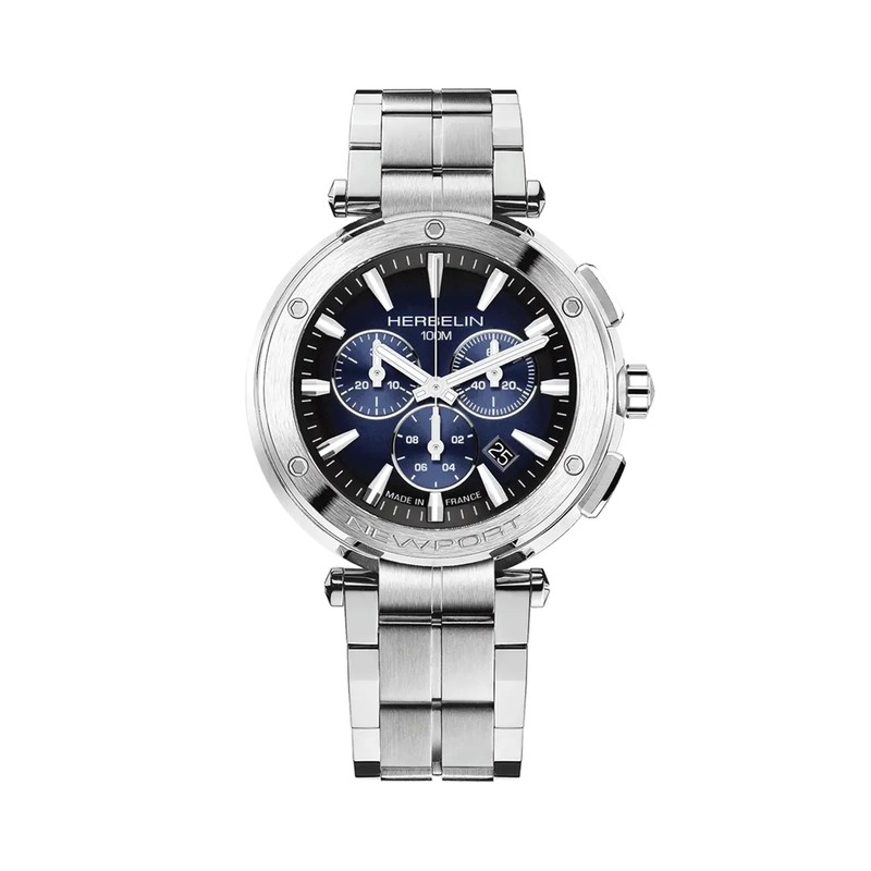Michel Herbelin - Michel Herbelin Newport Chrono Quartz 37688B35 – Acier Bleu Dégradé