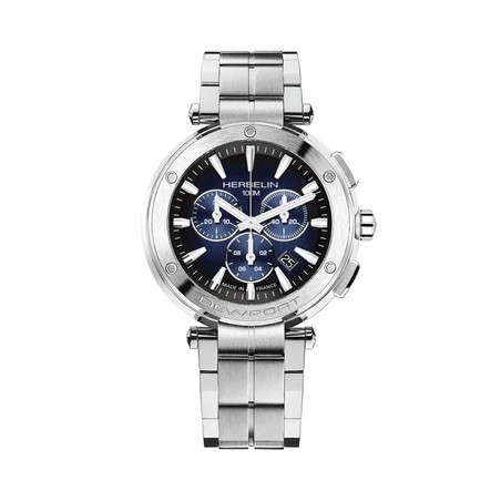 Michel Herbelin - Michel Herbelin Newport Chrono Quartz 37688B35 – Acier Bleu Dégradé