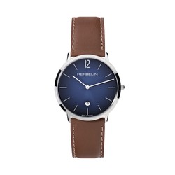 Michel Herbelin City Quartz Blue 19515AP15GD – Brown Leather, Steel
