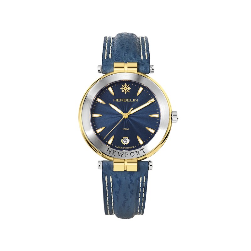 Michel Herbelin - Michel Herbelin Newport Originals 12255T35 – Bleu Cuir Or Jaune