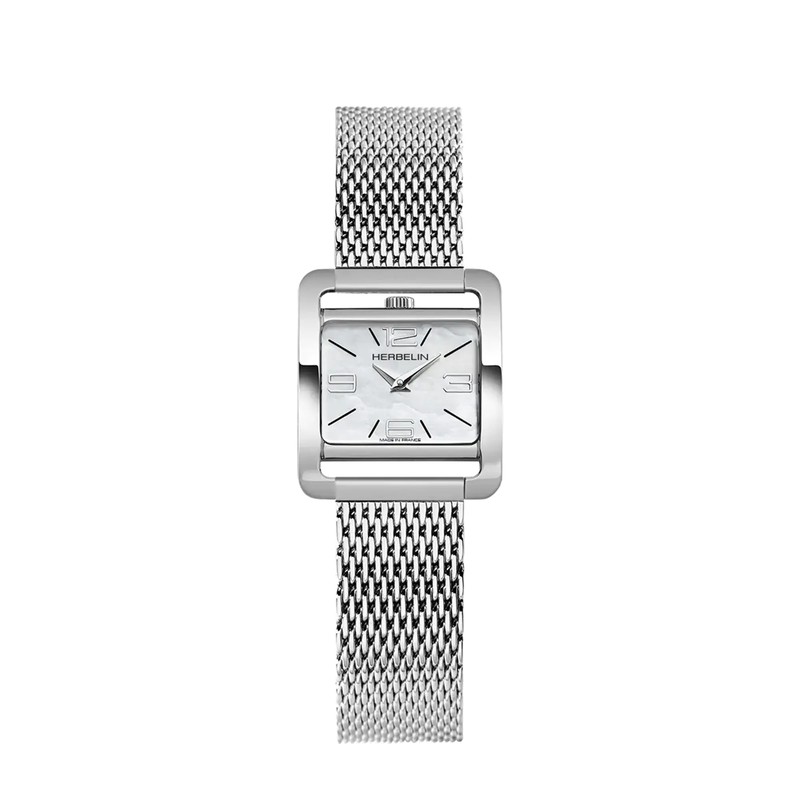 Michel Herbelin - Michel Herbelin V Avenue Quartz Nacre 17137AP19B – Milanaise Argent