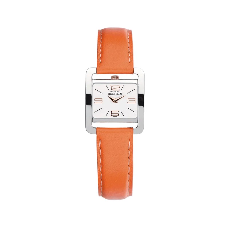 Michel Herbelin - Michel Herbelin V Avenue Quartz 17137TR11MD – Orange Cuir Femme