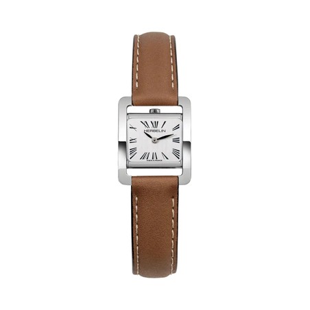 Michel Herbelin - Michel Herbelin V Avenue Quartz Argent 17037AP01GD – Cuir Brun Femme