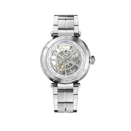 Michel Herbelin Newport – Skeleton – Automatic – Stainless Steel – 1768A15GD, front view