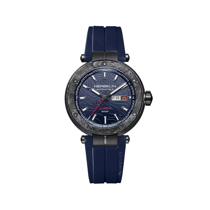 Michel Herbelin Newport – carbone titane – bleu –1788CTN15CB vue de face
