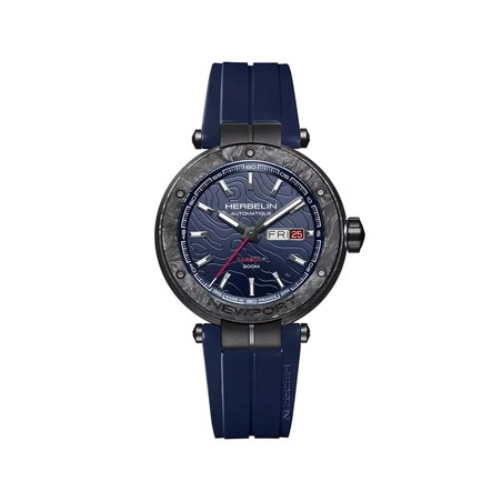 Michel Herbelin Newport – carbone titane – bleu –1788CTN15CB vue de face