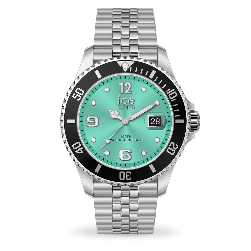 Montre Ice-Watch - ICE steel - Noire Turquoise Argentée - 41 mm