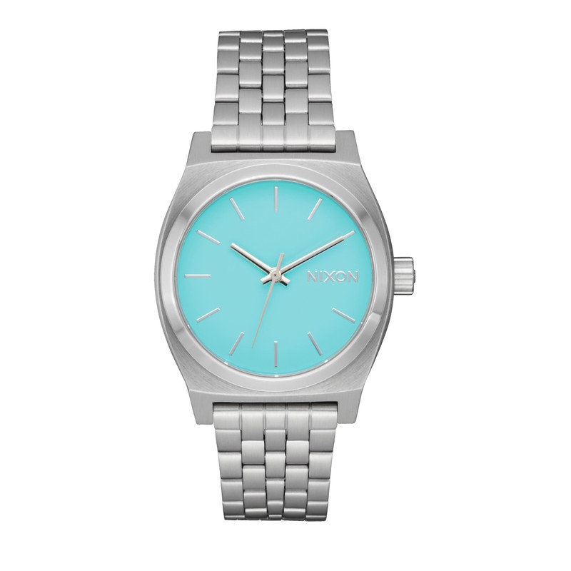 Montre Nixon - Medium Time Teller - Silver / Turquoise