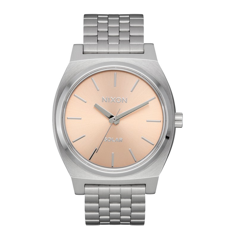 Montre Nixon - Time Teller Solar - Silver / Salmon