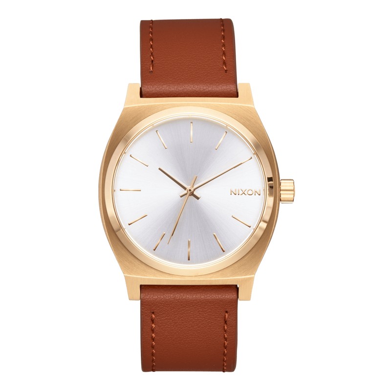 Montre Nixon - Time Teller Leather - Argent / noir