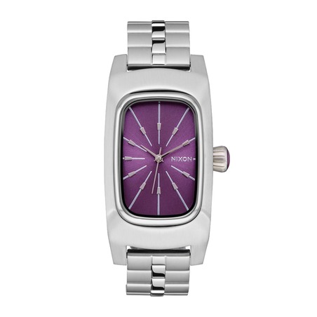 Nixon Watch - Frankie - Mid-Century / Silver / Purple Sunburst
