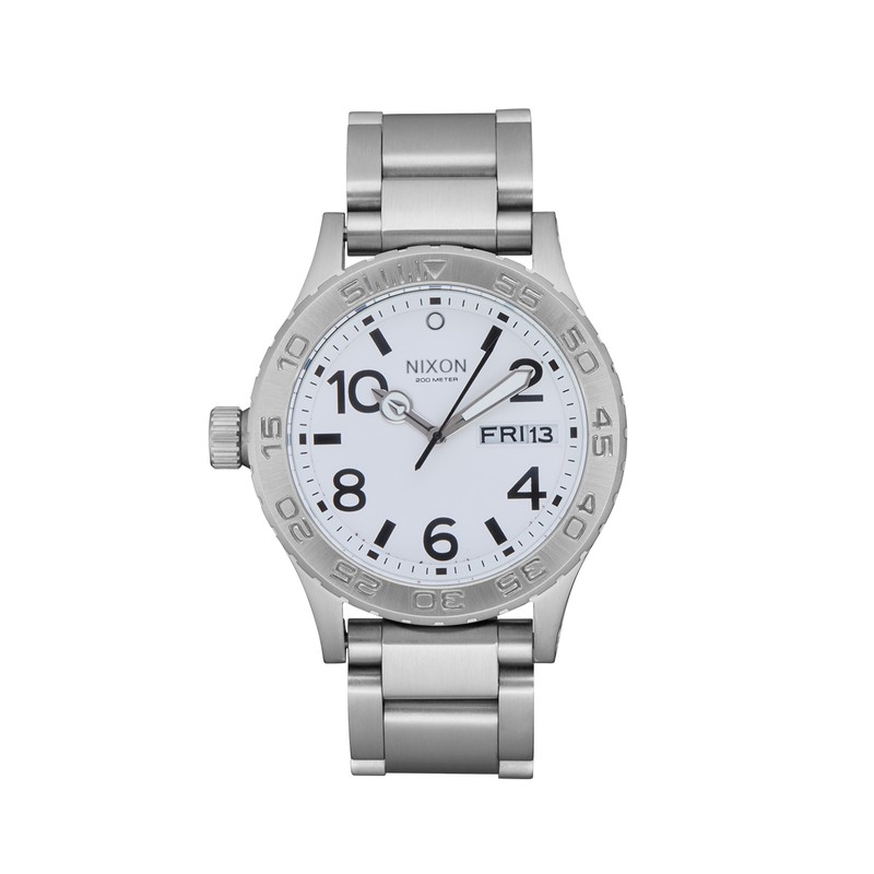 Montre Nixon - 42-20 Chrono - Acier et Blanc