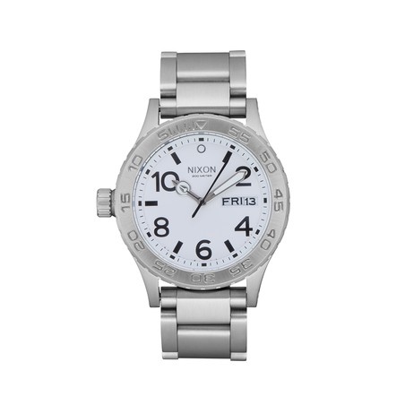 Montre Nixon - 42-20 Chrono - Acier et Blanc