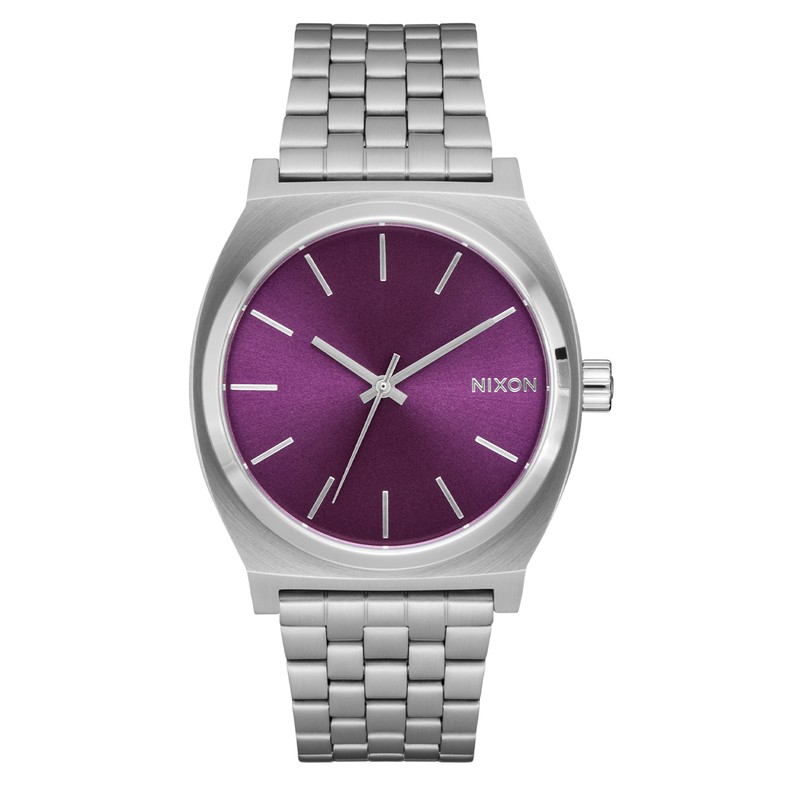 Montre Nixon - Time Teller - Argent et Violet Soleillé
