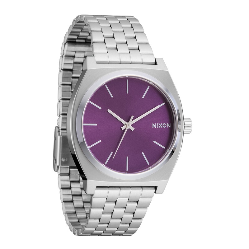 Montre Nixon - Time Teller - Argent et Violet Soleillé