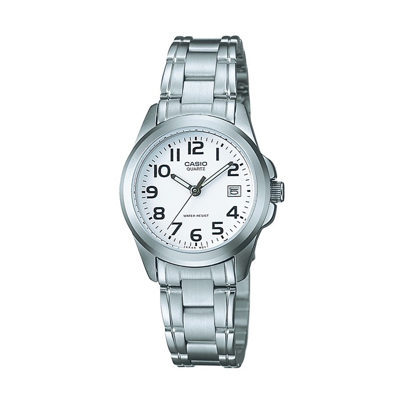 Casio Watch - Women's Collection - Stainless Steel with White Dial