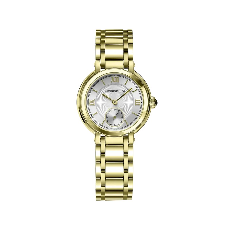 Montre Michel Herbelin - Galet - Petite Seconde - PVD Or Jaune