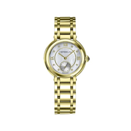 Montre Michel Herbelin - Galet - Petite Seconde - Nacre & PVD Or Jaune