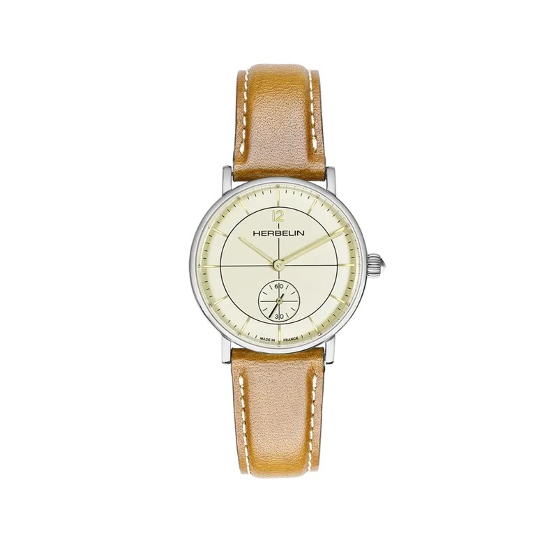 Montre Michel Herbelin - Inspiration - Petite Seconde - Acier & Cuir Camel
