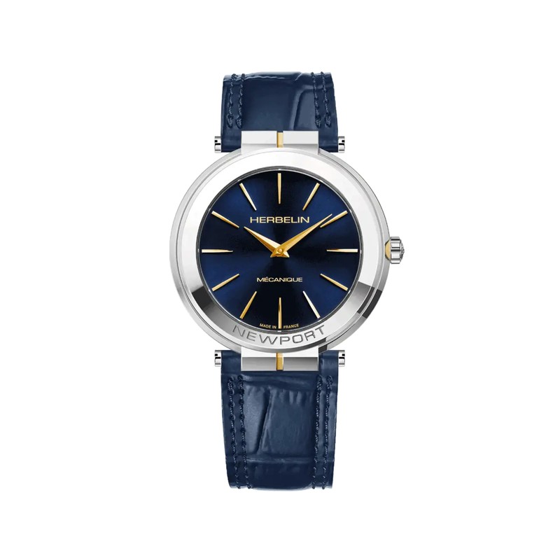 Montre Michel Herbelin - Newport - Slim Mécanique - Bleu & Doré