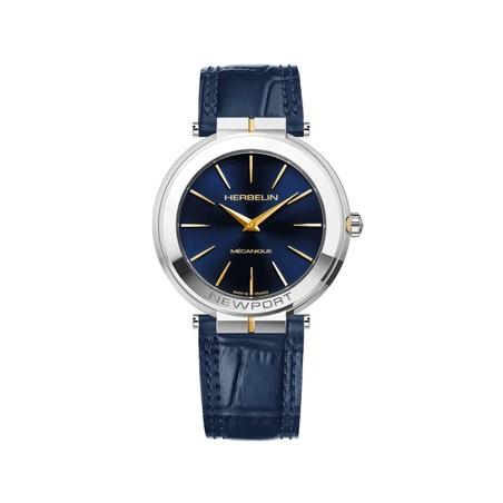 Montre Michel Herbelin - Newport - Slim Mécanique - Bleu & Doré