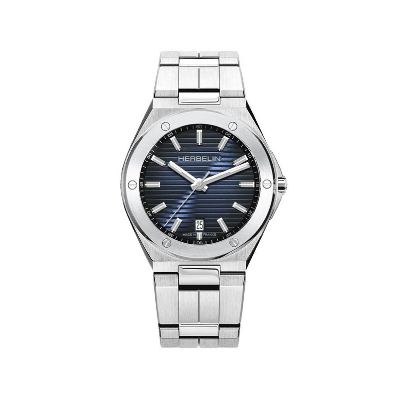 Montre Michel Herbelin - Cap Camarat - Quartz Date - Acier & Bleu Marine