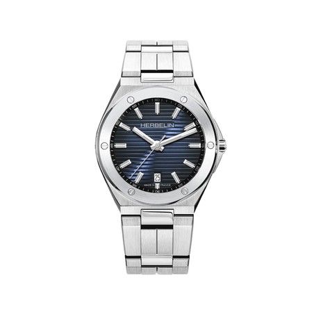 Montre Michel Herbelin - Cap Camarat - Quartz Date - Acier & Bleu Marine