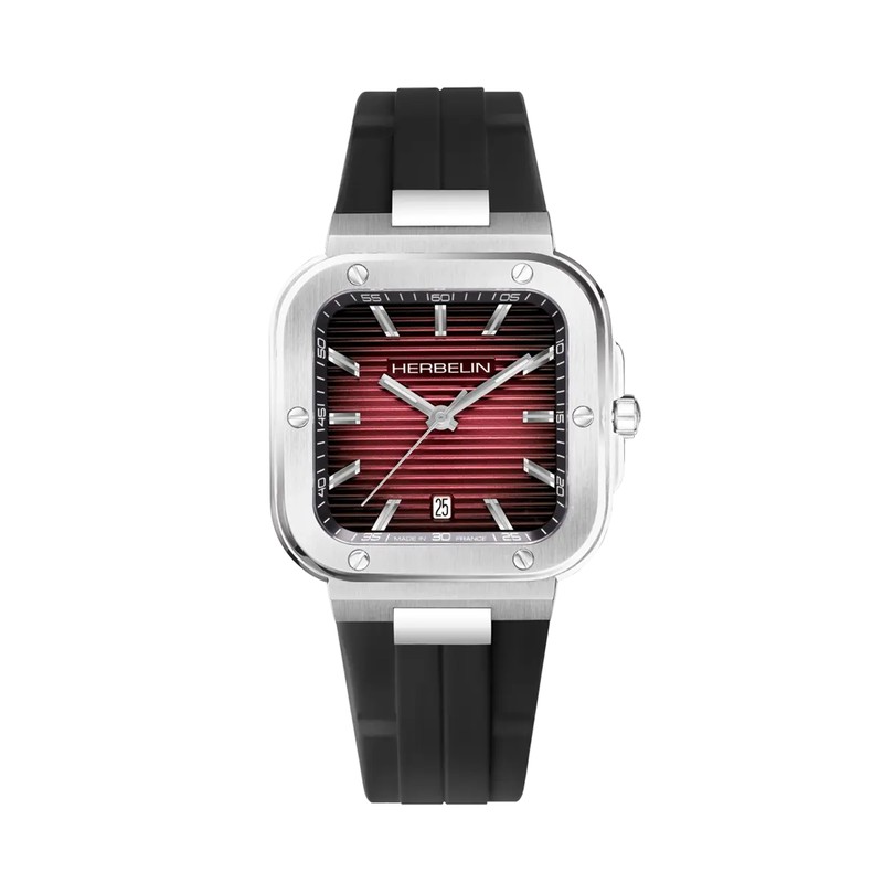 Montre Michel Herbelin - Cap Camarat - Square - Noir & Rouge
