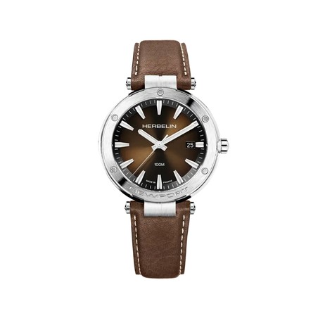 Montre Michel Herbelin - Newport - Quartz - Brun & Cuir Brun