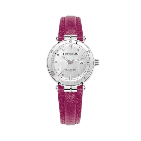 Montre Michel Herbelin - Newport - Quartz Date - Nacre & Diamants