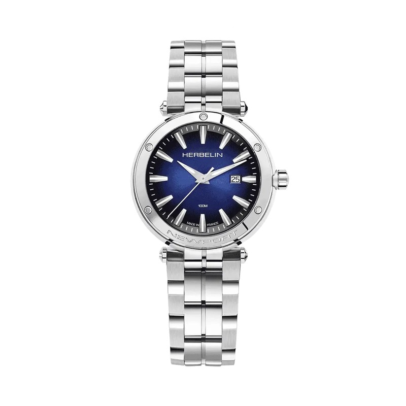 Montre Michel Herbelin - Newport - Quartz Date - Acier & Bleu