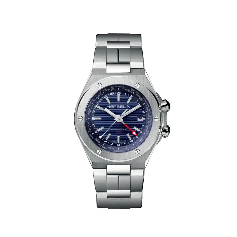 Montre Michel Herbelin - Cap Camarat - GMT - Acier & Bleu