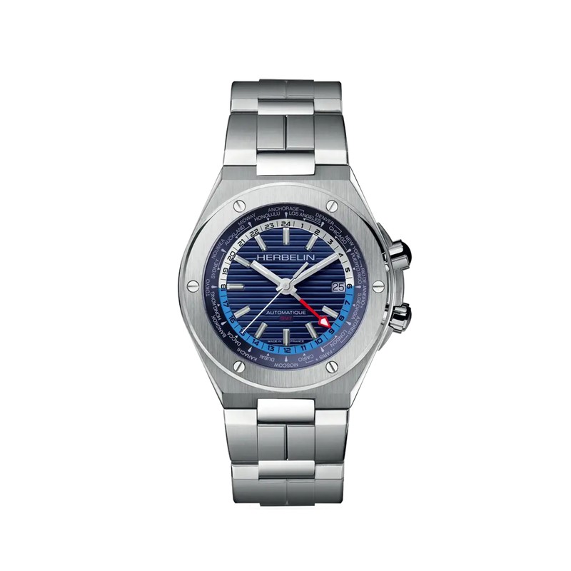 Montre Michel Herbelin - Cap Camarat - GMT - Acier
