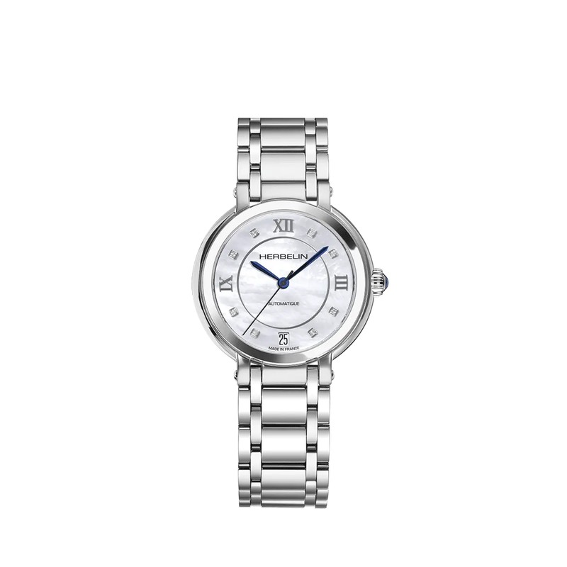 Montre Michel Herbelin - Galet - Automatique - Acier & Nacre
