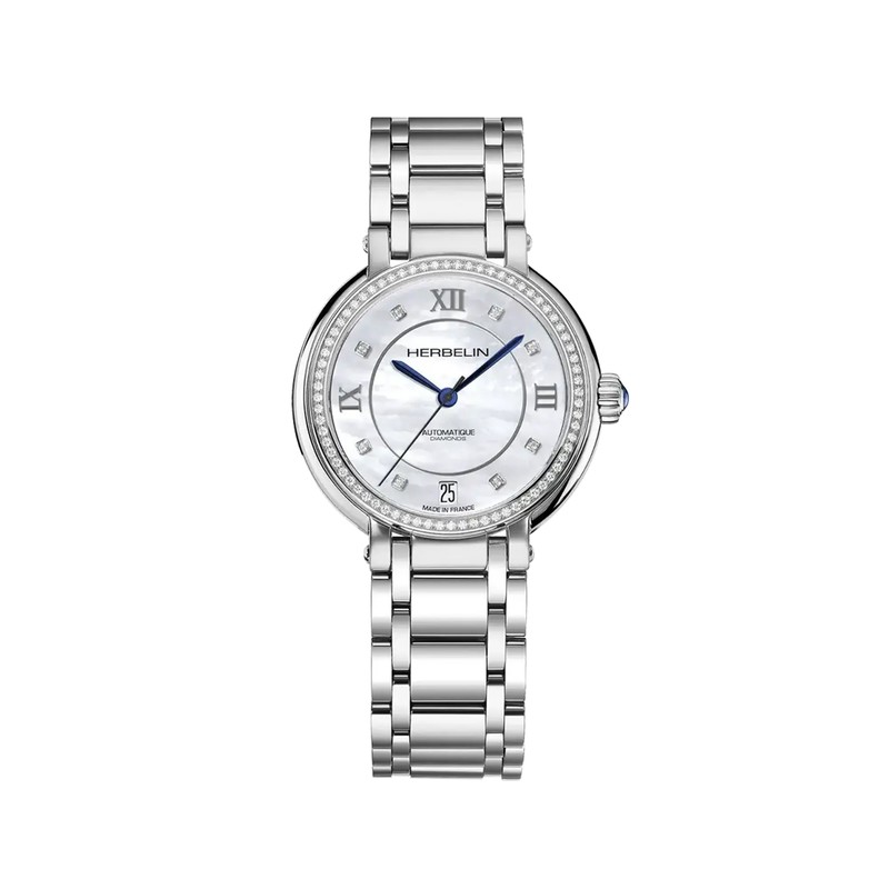 Montre Michel Herbelin - Galet - Automatique - Diamants