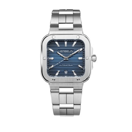 Montre Michel Herbelin - Cap Camarat - Square Automatique - Acier & Bleu